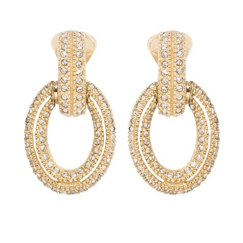 dior hoop earrings gold|christian dior earrings for sale.